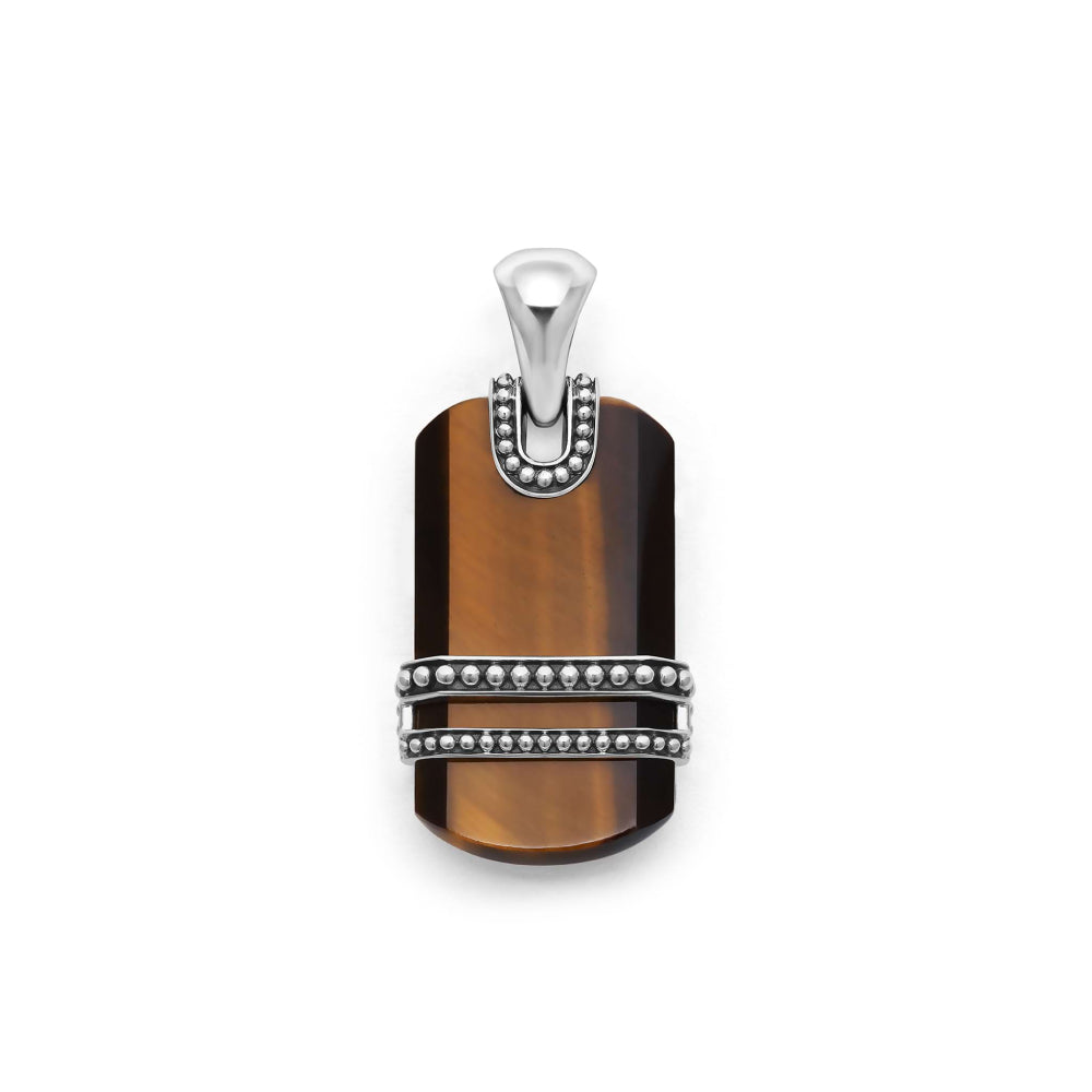 LAGOS Anthem Tiger Eye Tag Amulet