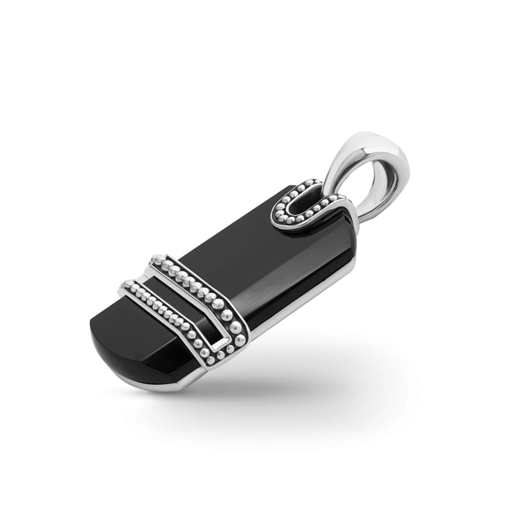 Lagos Anthem Black Agate Tag Amulet