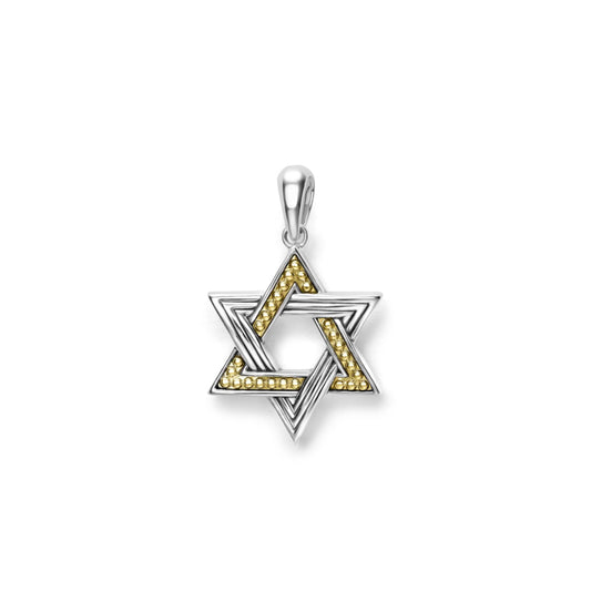 Lagos Anthem Large Two-Tone Star of David Amulet