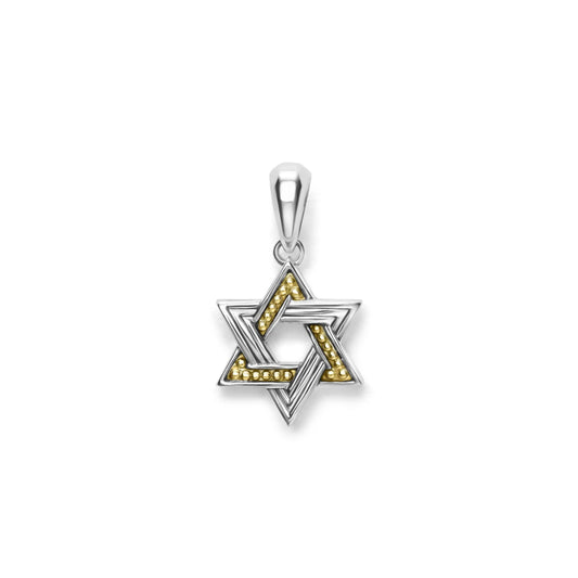 Lagos Anthem Small Two-Tone Star of David Amulet