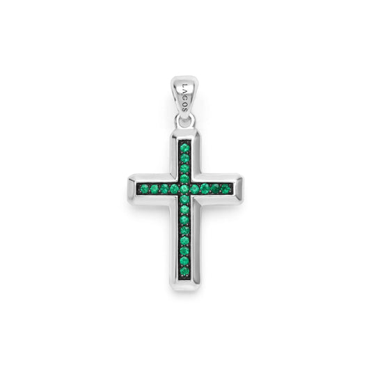Lagos Anthem Sterling Silver and Emerald Cross Amulet