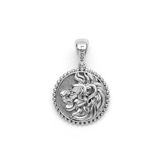 Lagos Anthem Small Silver Lion Circle Amulet
