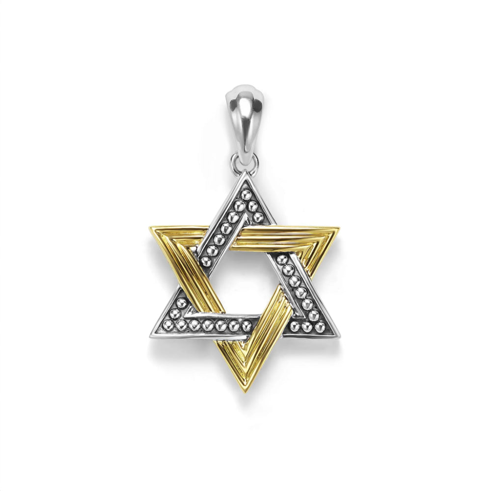 Lagos Anthem Two-Tone Star of David Amulet