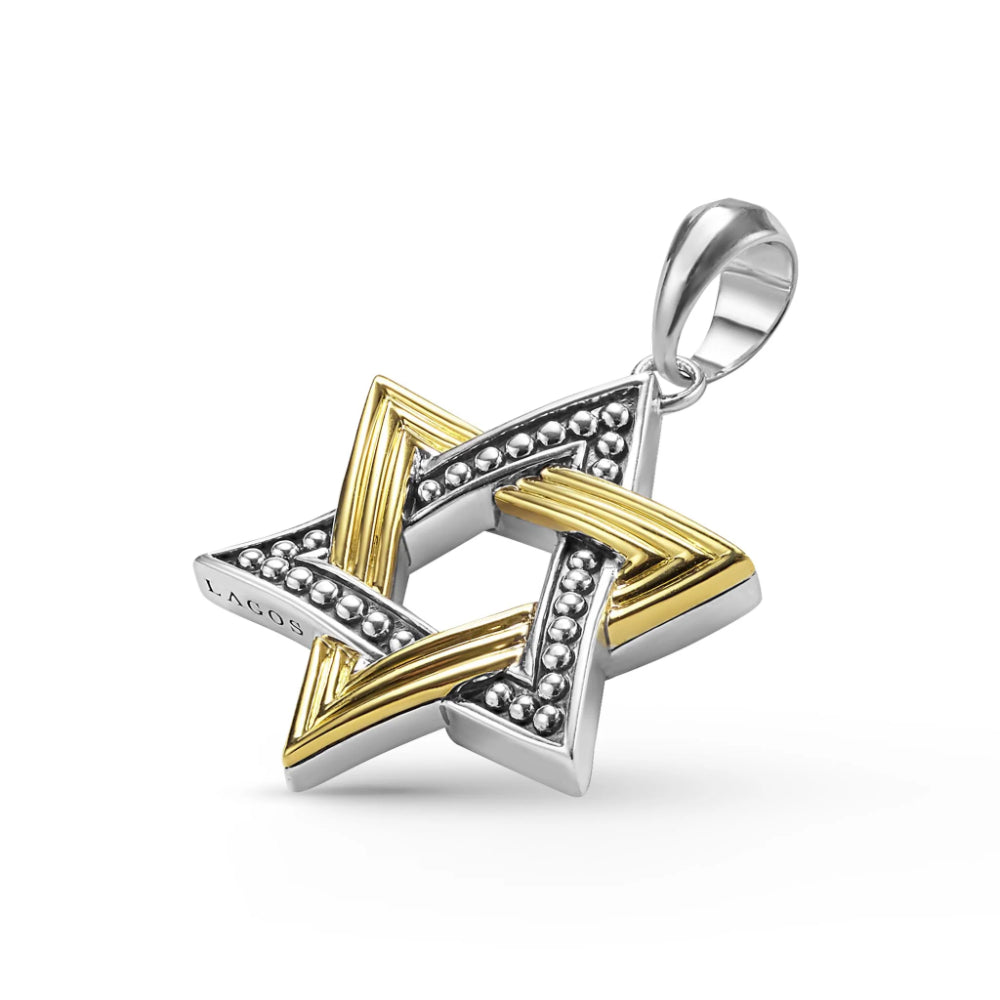 Lagos Anthem Two-Tone Star of David Amulet