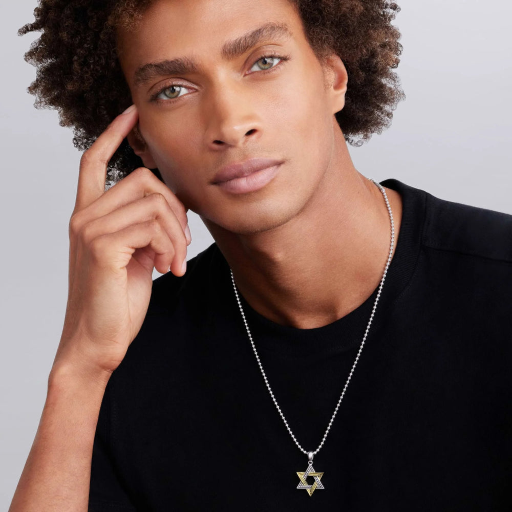 Lagos Anthem Two-Tone Star of David Amulet