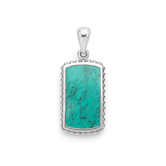 Lagos Anthem Sterling Silver and Turquoise Tag Amulet