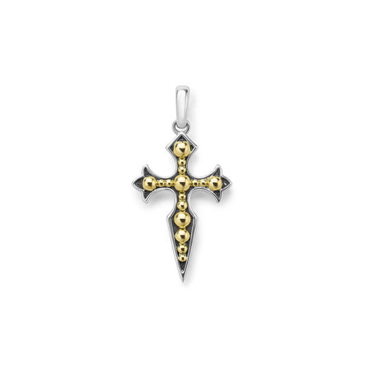 Lagos Anthem Two-Tone Medieval Cross Amulet