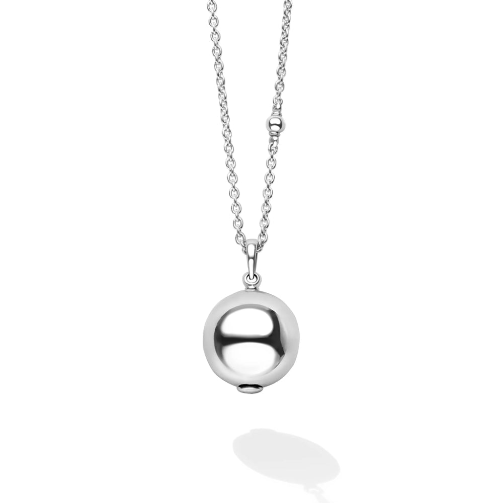 Lagos Caviar Bubbly Silver Beaded Pendant Necklace, 19mm