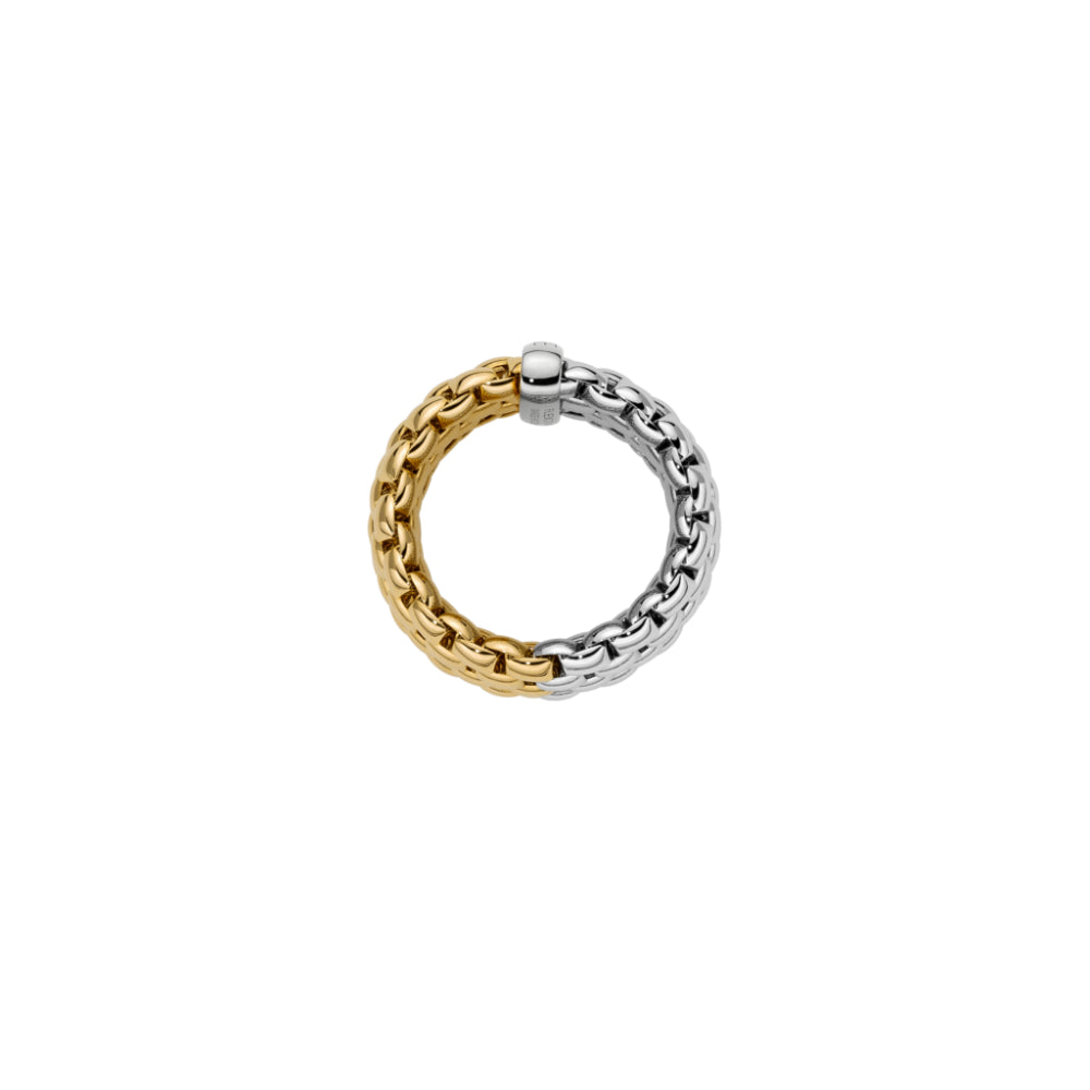 Fope Essentials Collection 18k Two-Tone Mesh Ring