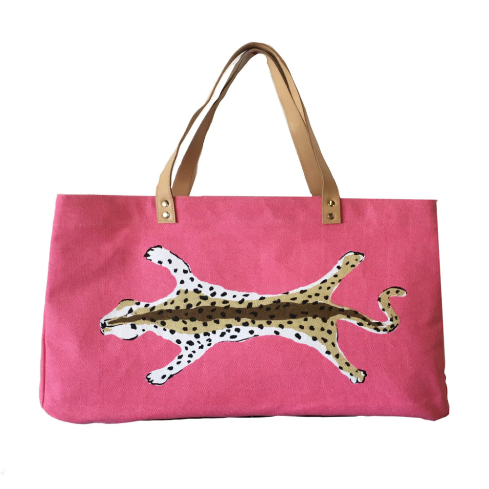 Dana Gibson Leopard Shoulder Tote