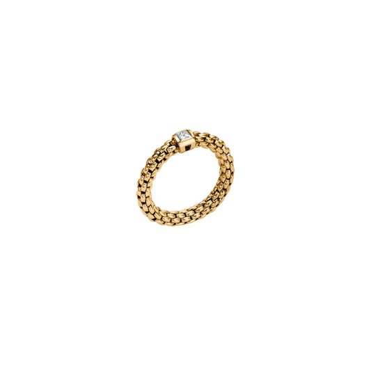 Fope Souls Collection 18k Flex'it Ring with Single Diamond