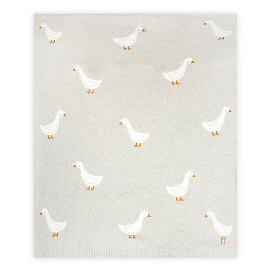 Viverano Organics Duck Waddle Organic Jacquard Knit Baby Blanket