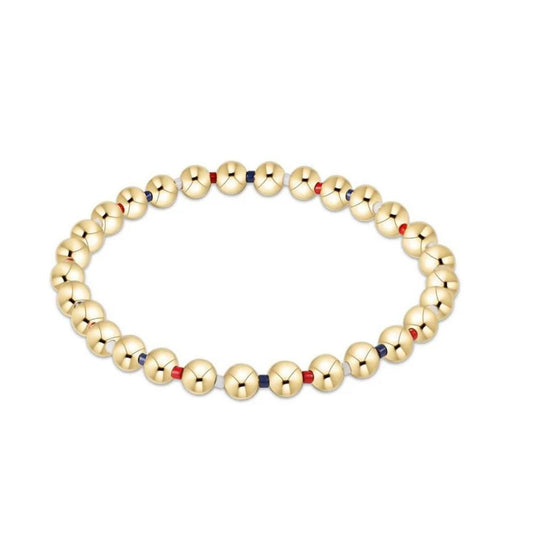 enewton 6.25" Hope Grateful 5mm Bead Bracelet - Firecracker