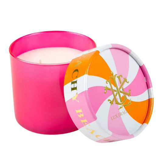 Lux Fragrances Beachy Peachy Sangria 2 Wick Decorative Lid Candle - 15oz