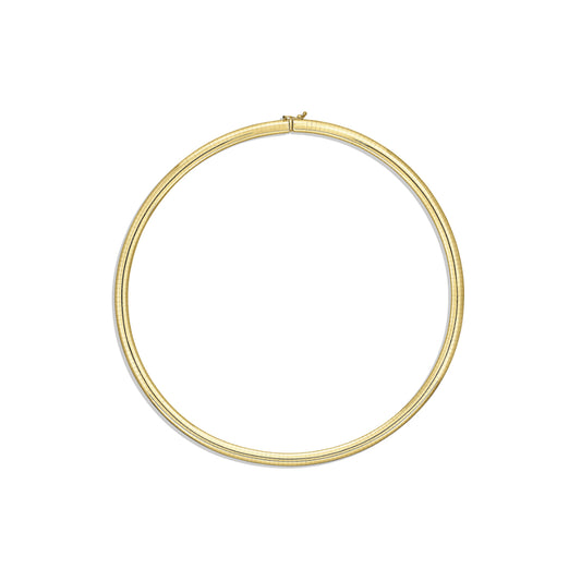 14k Gold 6mm Omega Necklace