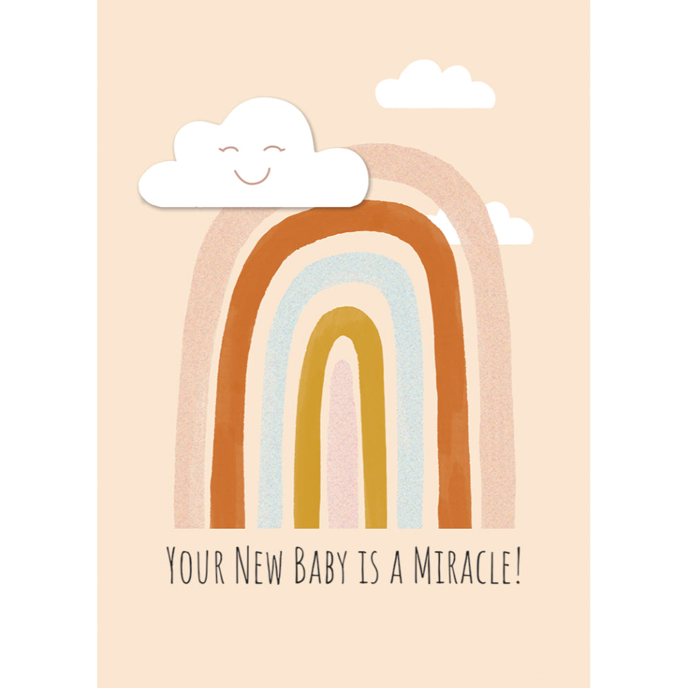 Boho Baby Rainbow Greeting Card