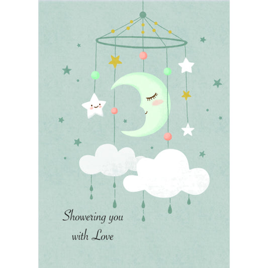 Celestial Baby Mobile Greeting Card