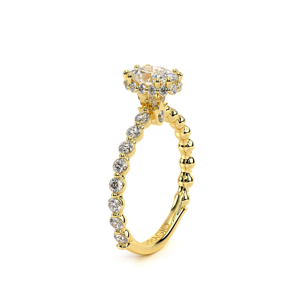Verragio Renaissance 14k Oval Diamond Engagement Ring with Stardust Halo