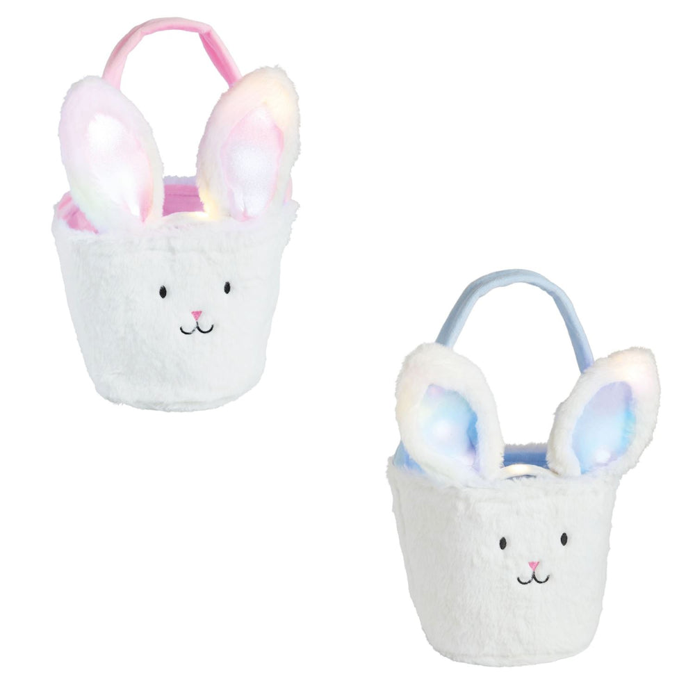 Mud Pie Easter Basket & Light-Up Headband Set