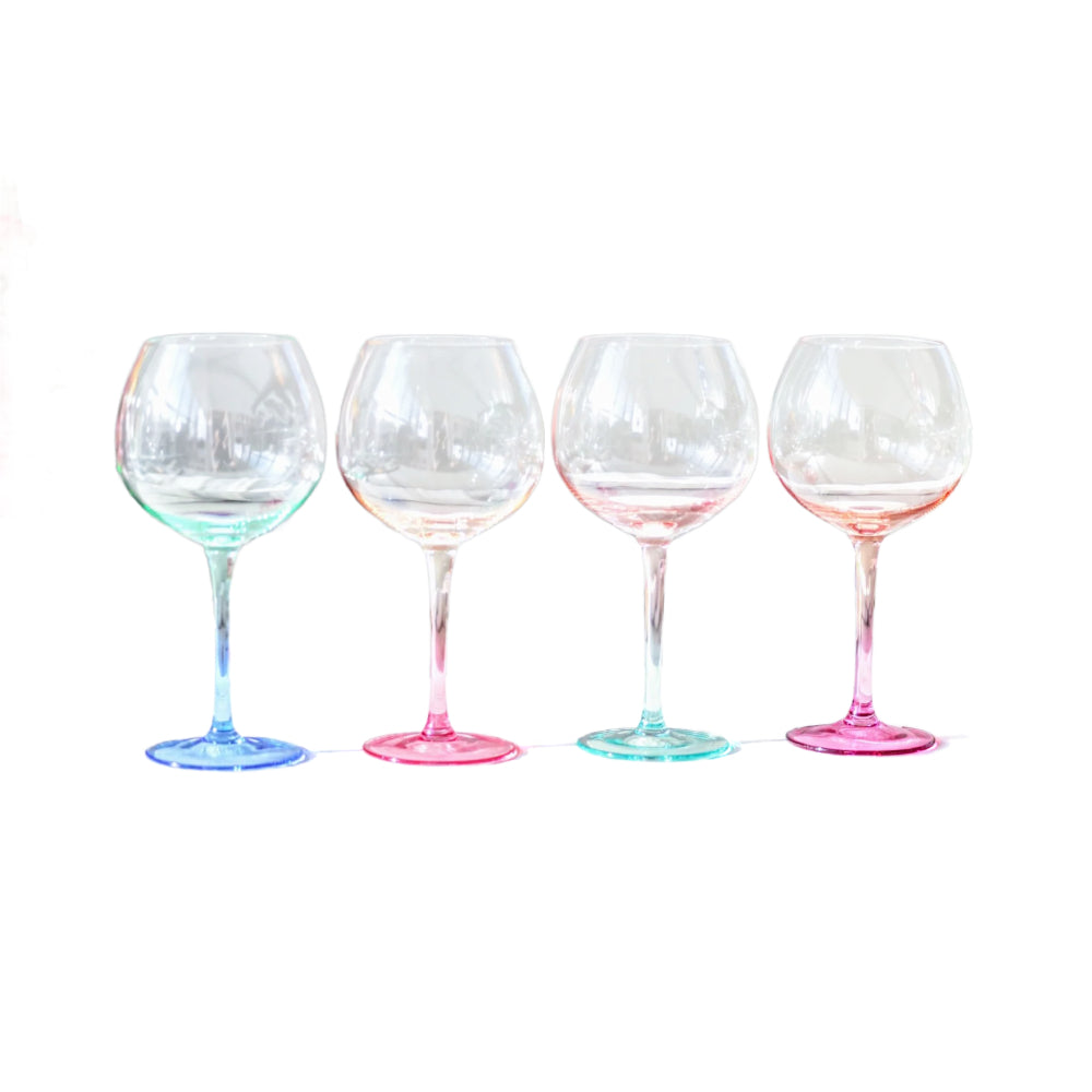 Byrdeen Mezclada Handblown Balloon Glass - Set of 4