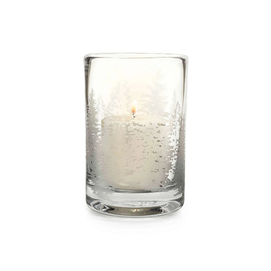 Simon Pearce Engraved Evergreen Hurricane - Medium