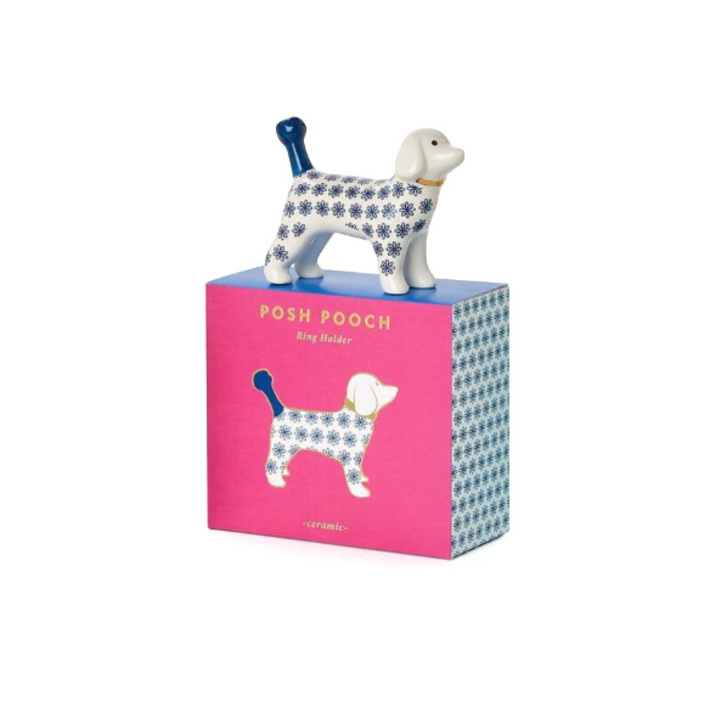 Two's Company Dog Lover Ceramic Ring Holders