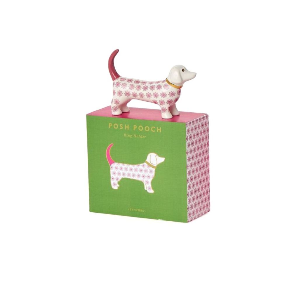 Two's Company Dog Lover Ceramic Ring Holders