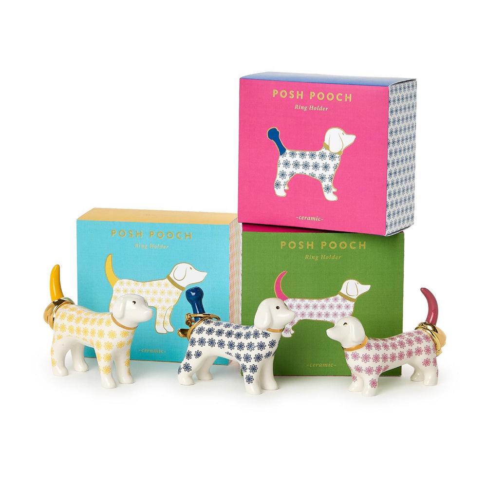 Two's Company Dog Lover Ceramic Ring Holders