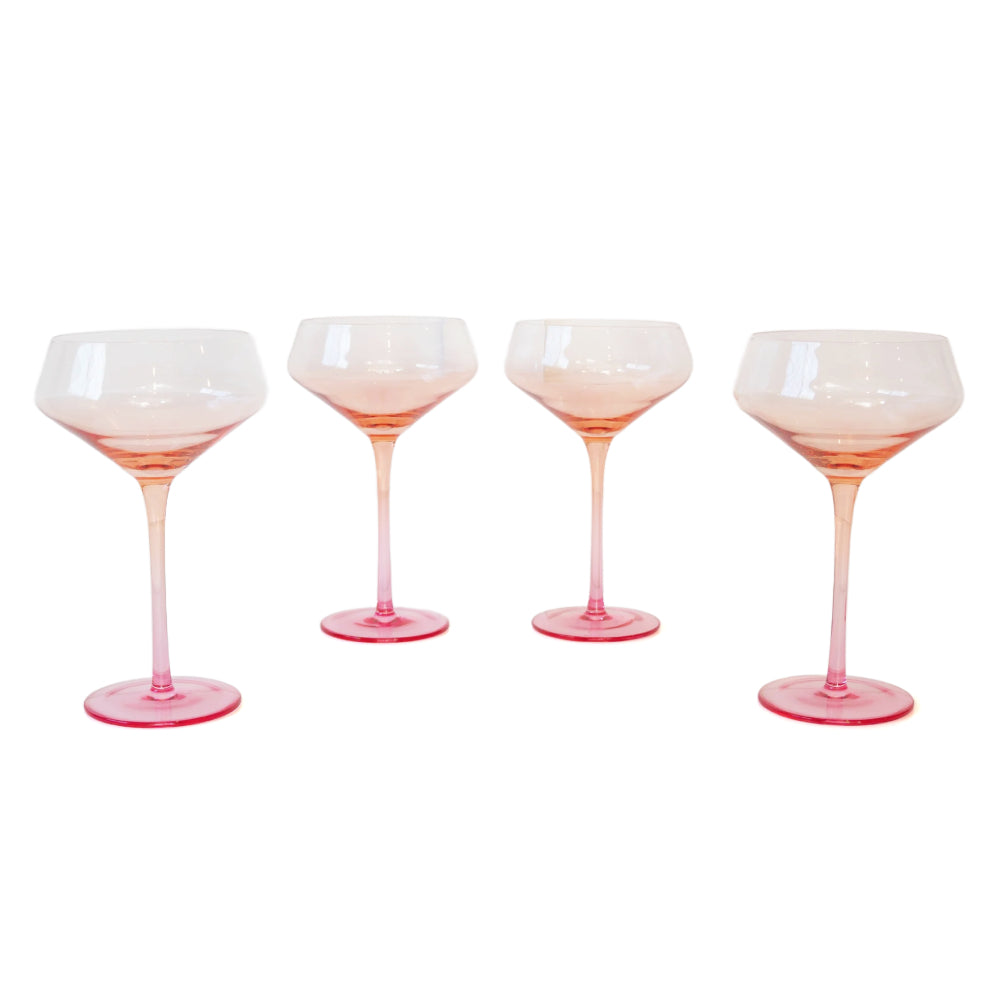 Byrdeen Cielo Handblown Coupe Glass - Set of 4