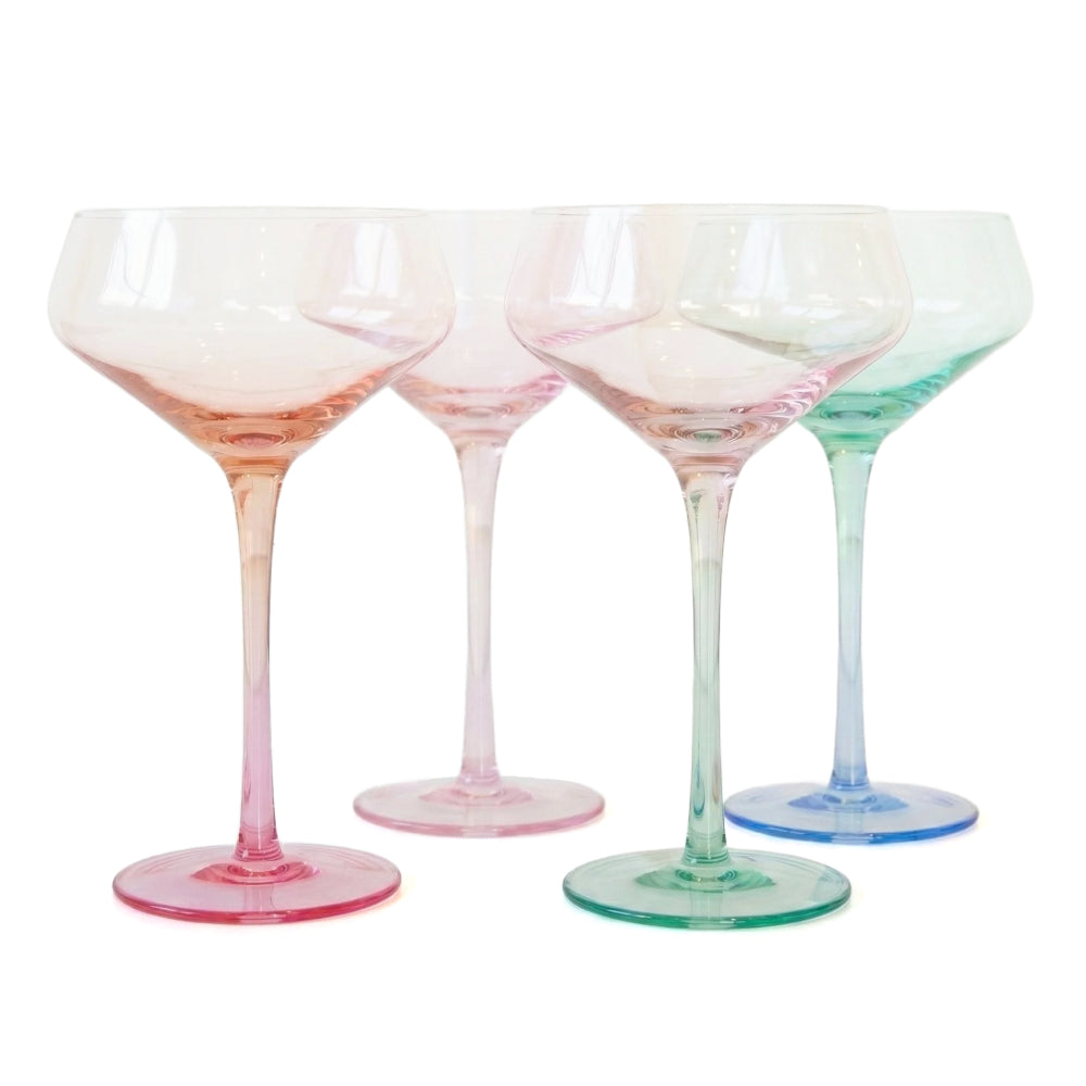 Byrdeen Mezclada Handblown Coupe Glass