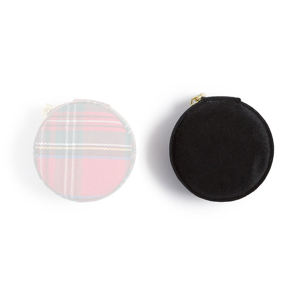 Black Plaid  jewelery box white background.