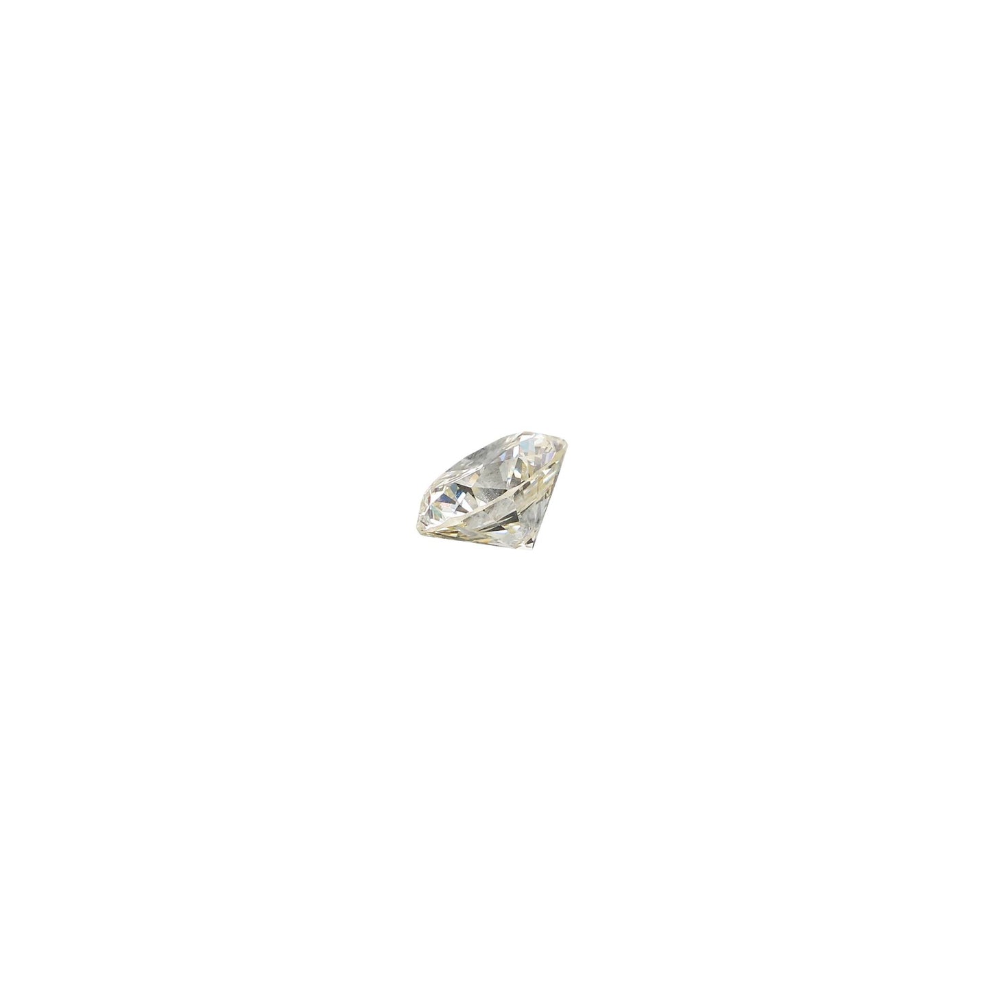 Round .95 carat diamond graded LVS1 on a white background