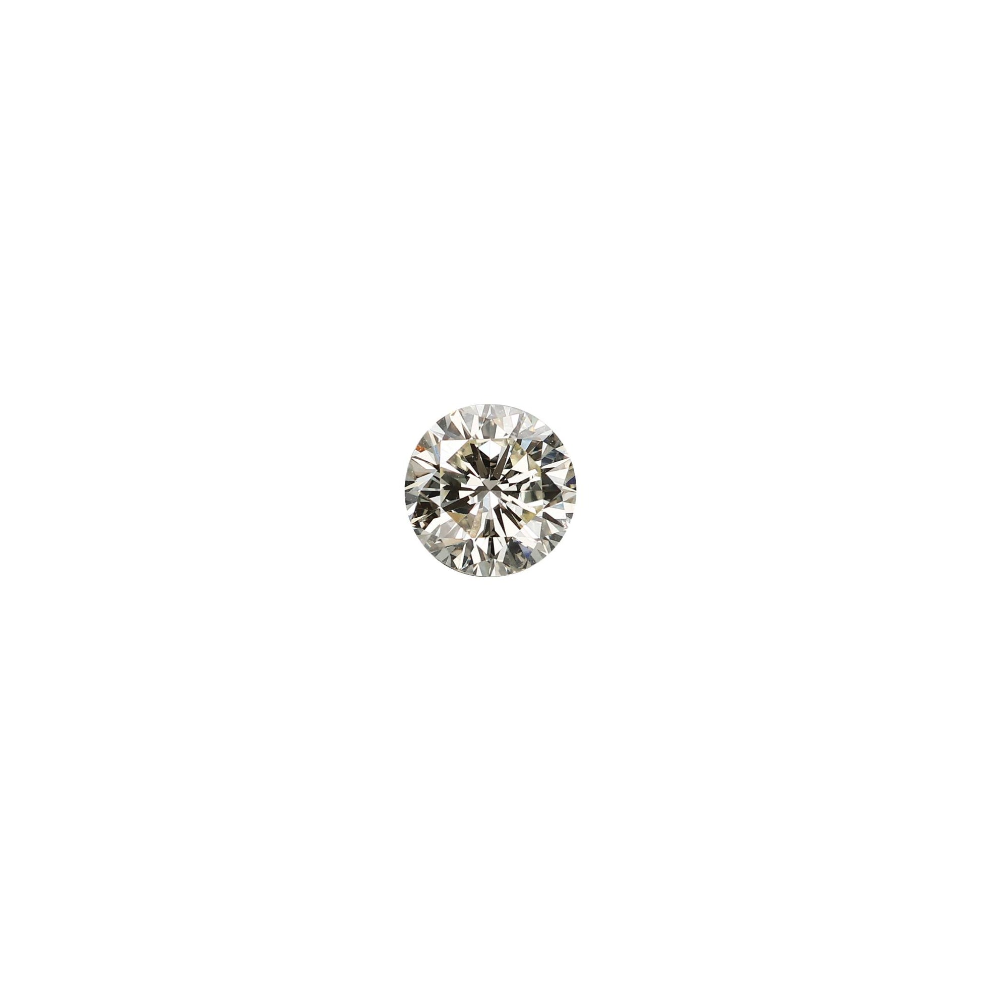 Round .95 carat diamond graded LVS1 on a white background