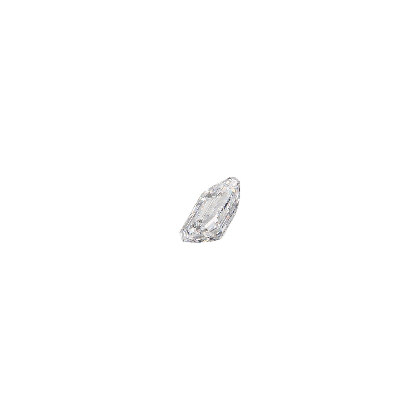 Emerald cut 1.03 carat GIA certified diamond graded DVS1 on a white background