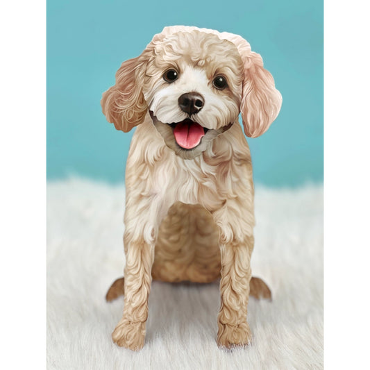 FreshCut Paper LLC Poodle Greeting Card