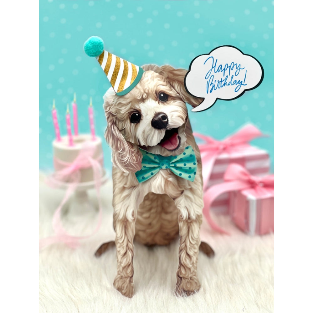FreshCut Paper LLC Poodle Greeting Card