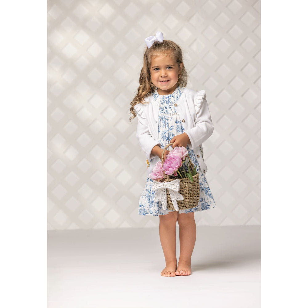 Mud Pie Ivory Floral Cardigan