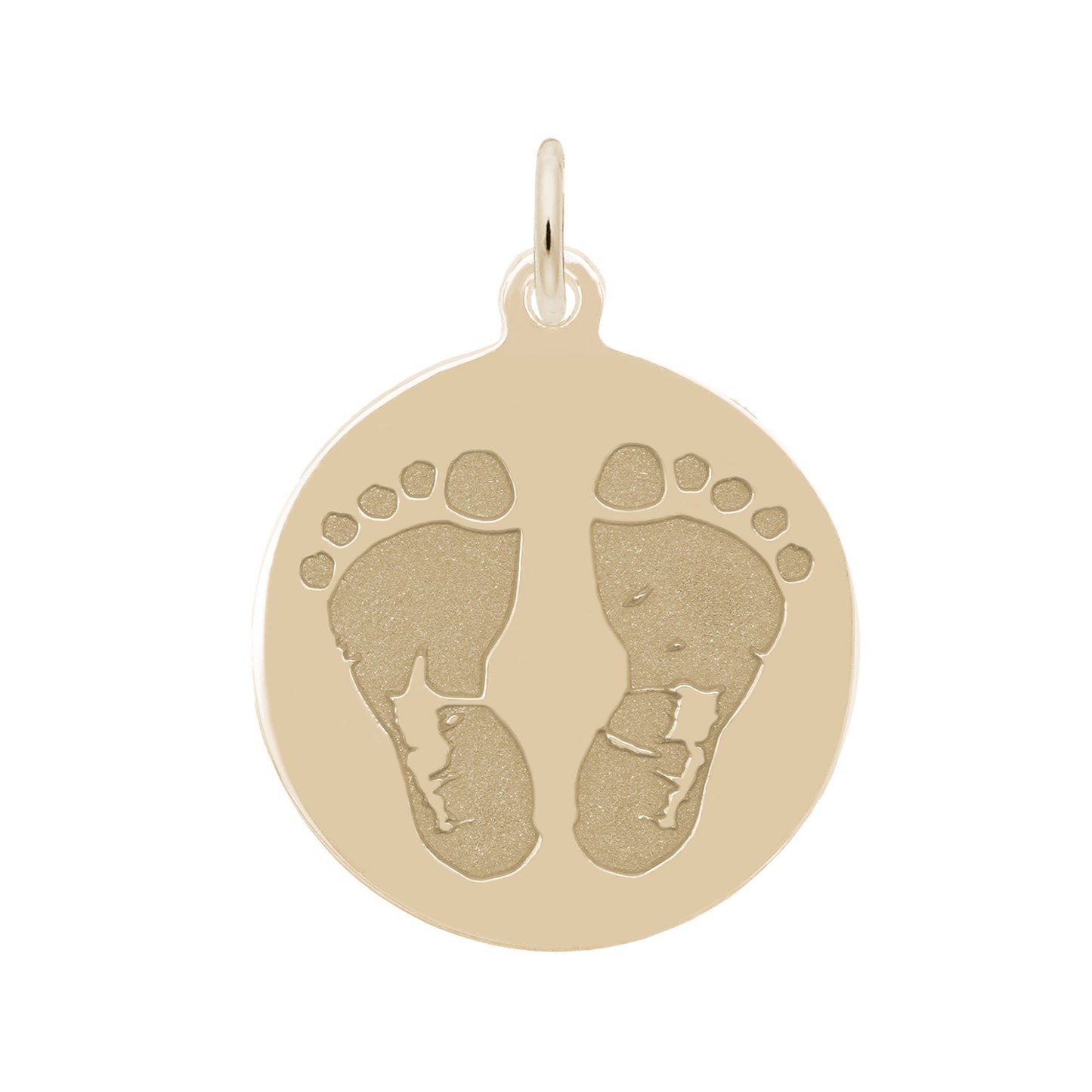 1019 Baby Feet Disc Charm
