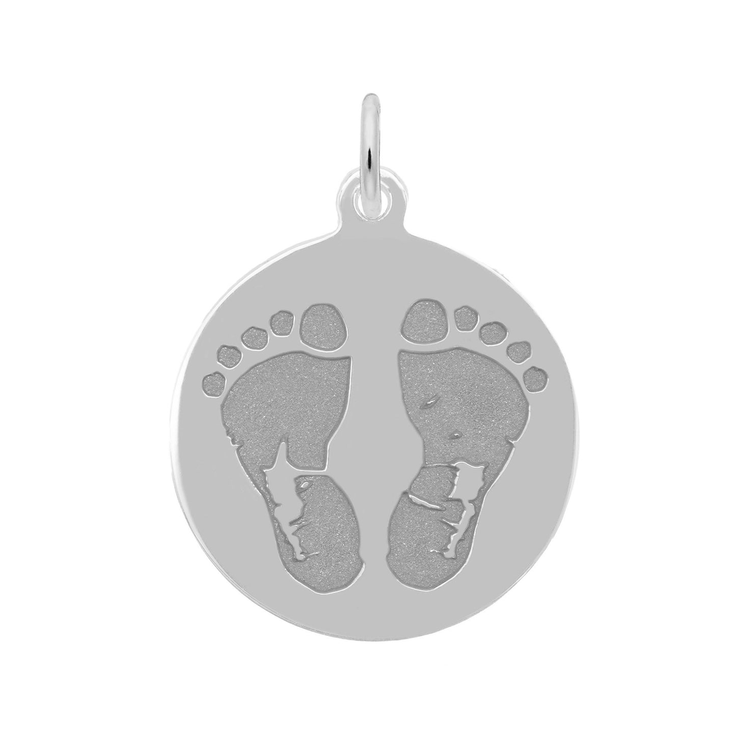 1019 Baby Feet Disc Charm