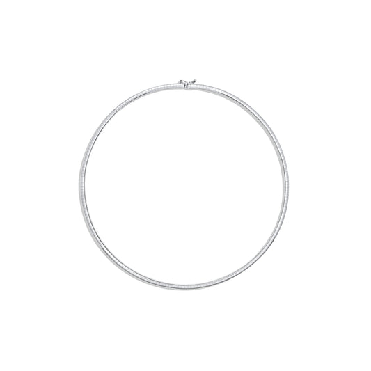 14k Gold Two-Tone Reversible Omega Necklace 18"