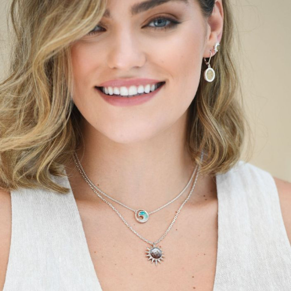 Dune The Sun Necklace - Short - Turquoise Gradient