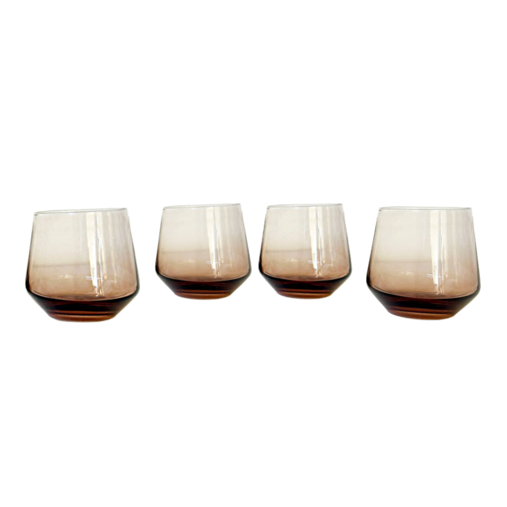 Byrdeen Wood Handblown Cocktail Glass - Set of 4