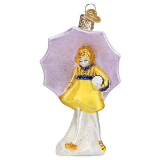 Old World Christmas Morton Umbrella Girl Ornament