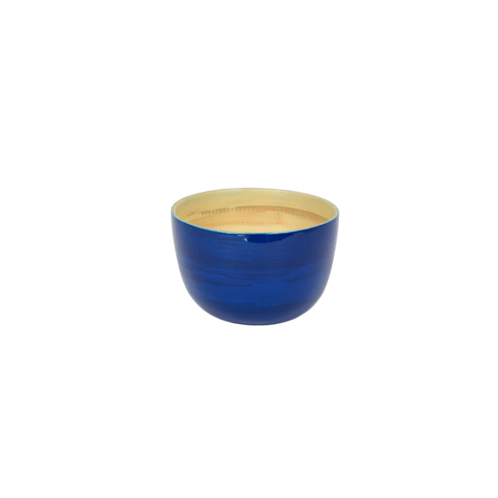 blue bowl on white background