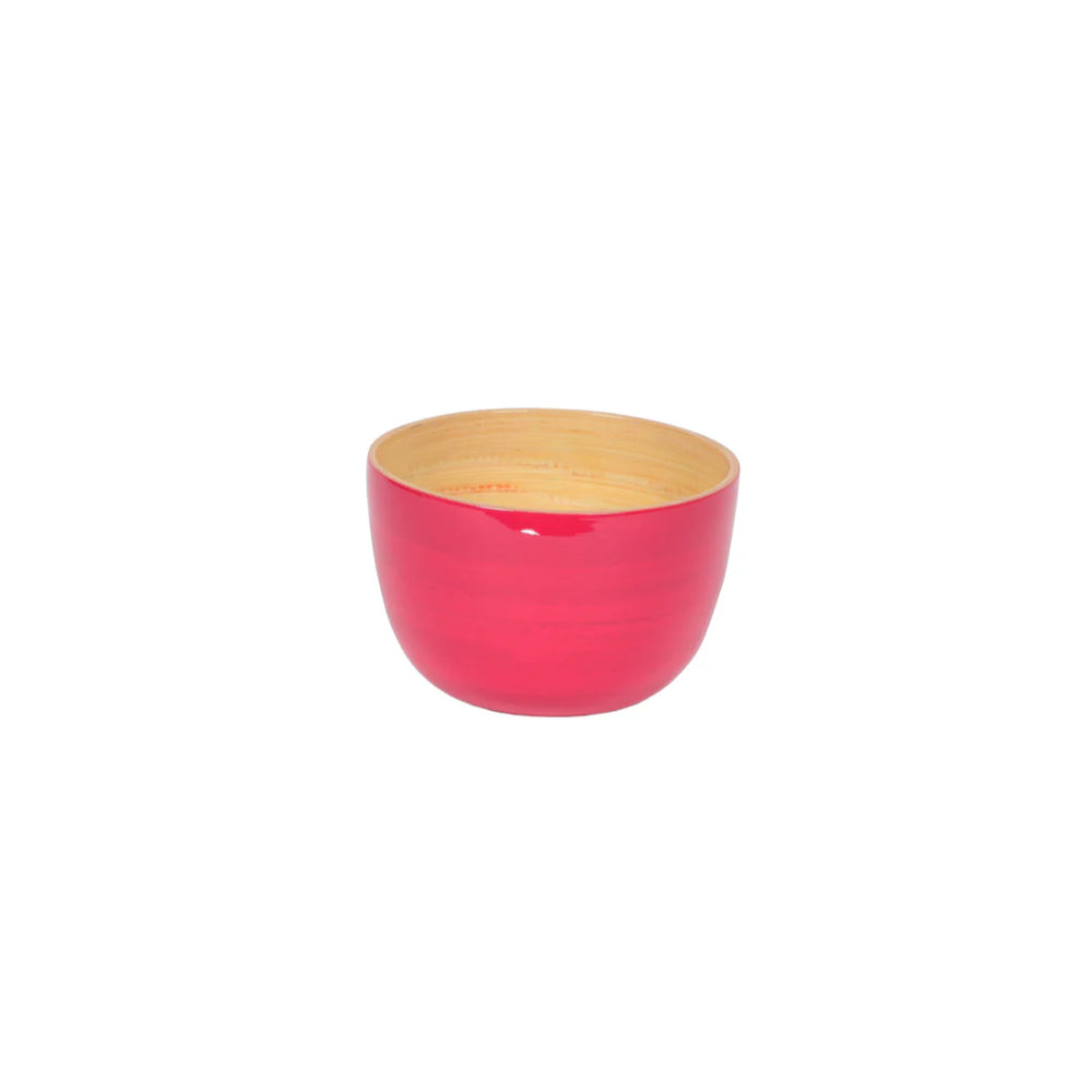 Fuschia bowl on white background