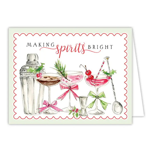 RosanneBeck Collections Making Spirits Bright Holiday Cocktails Greeting Card