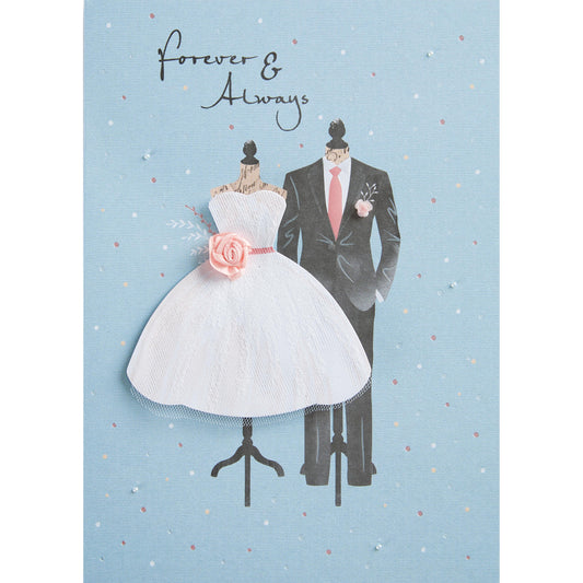Bride and Groom Attire Greeting Card