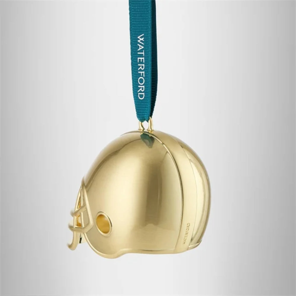 Waterford Football Helmet Golden Ornament