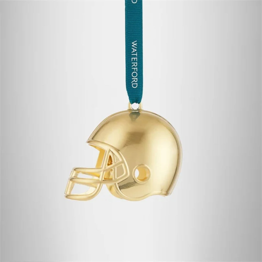Waterford Football Helmet Golden Ornament