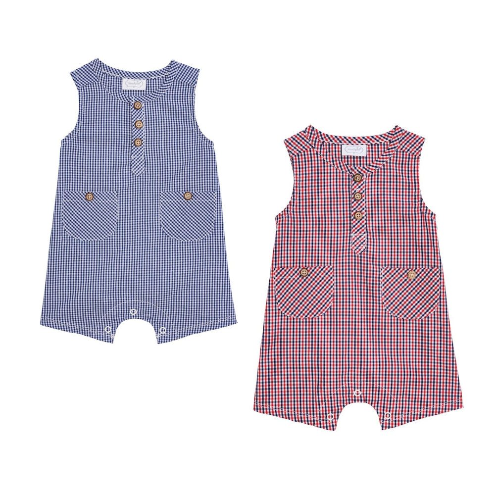 Mud Pie Gingham Rompers